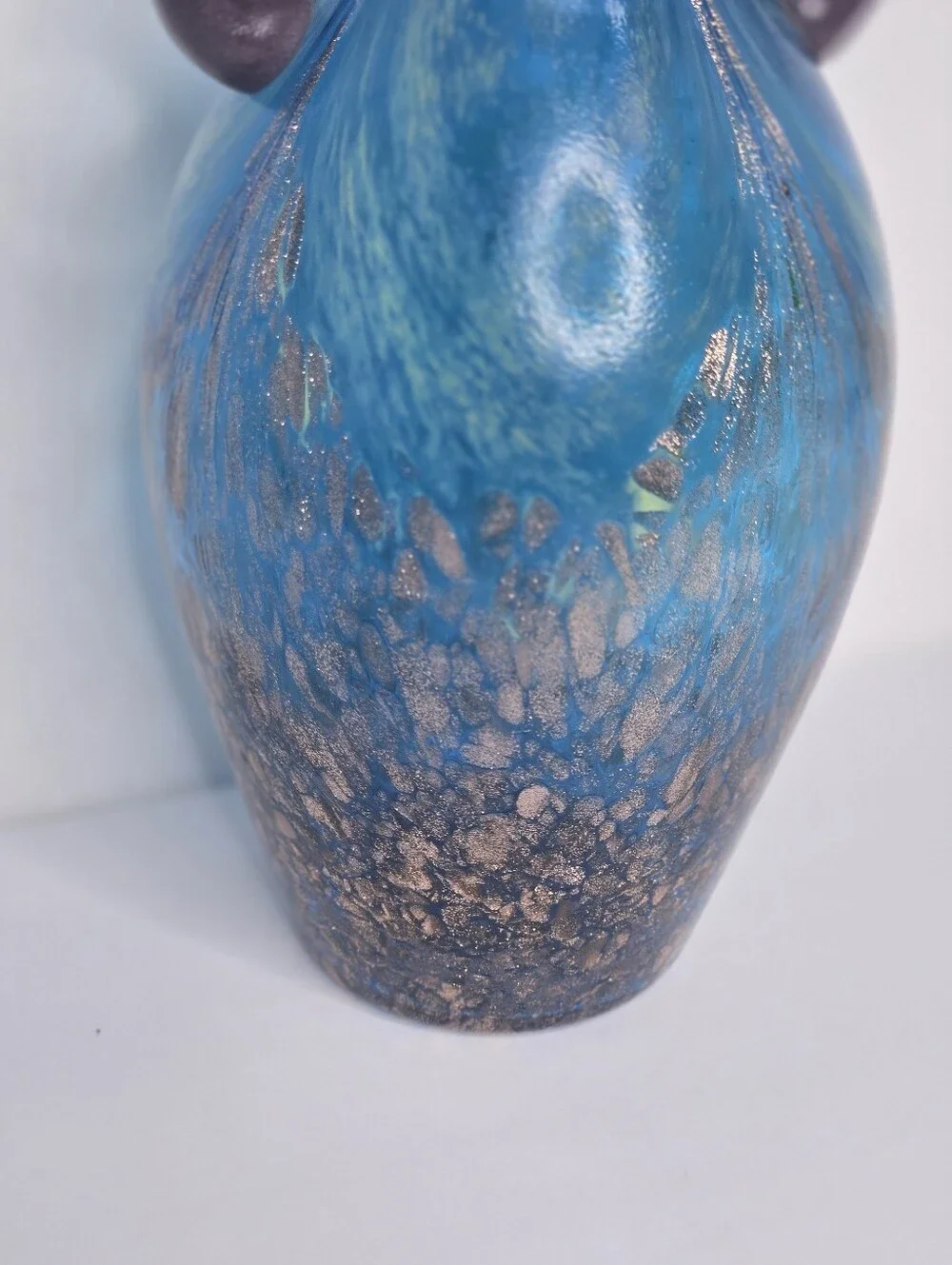 Vintage Dale Tiffany Amphora Adventurine Copper Flecked Vase